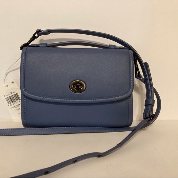 Coach Bags Coach Kip Turnlock Crossbody Bag Chambray Blue Leather